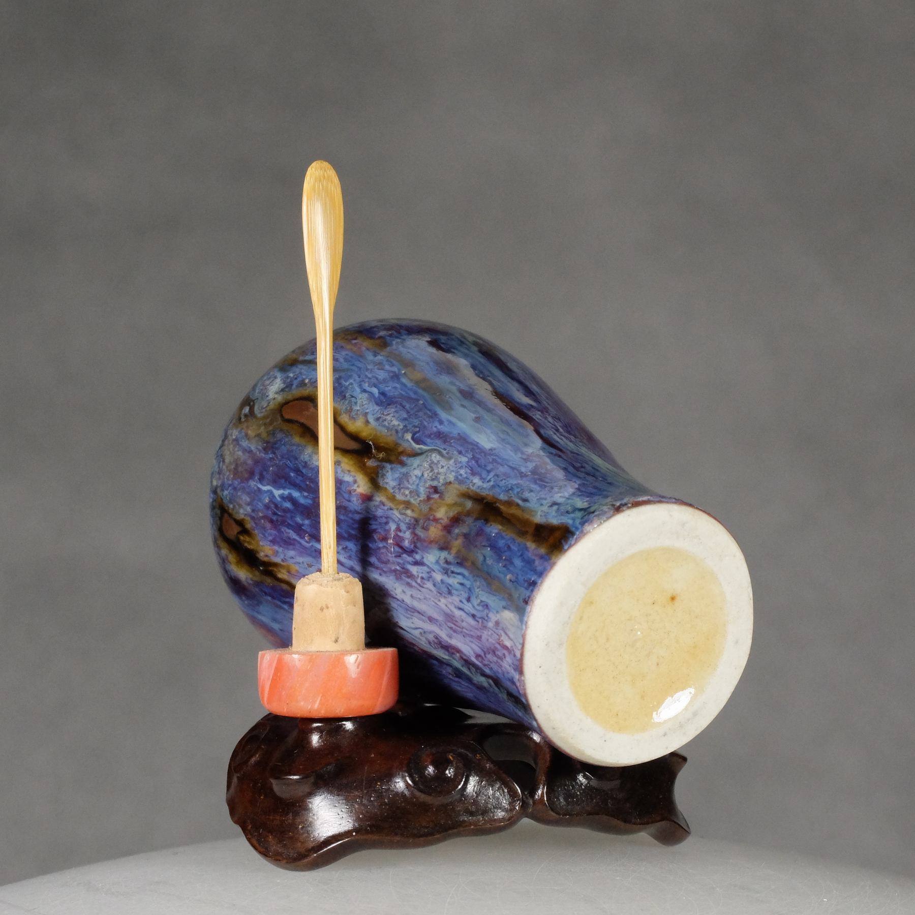 C5 A flambé glazed snuff bottle - immagine 11