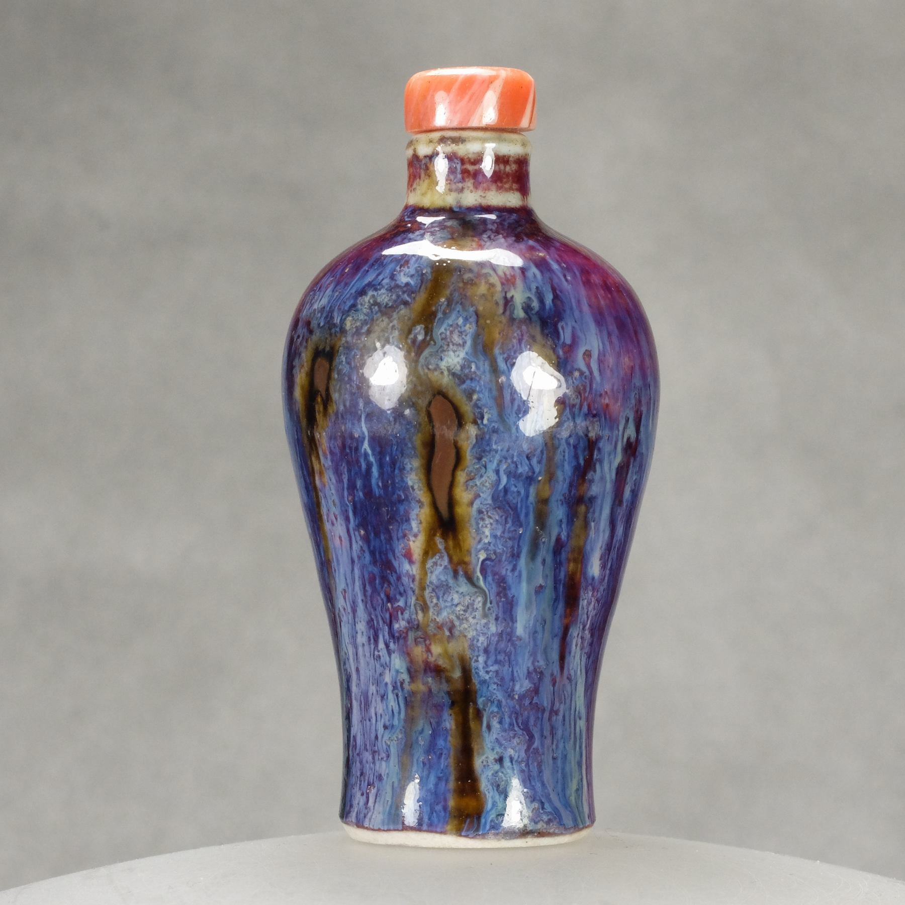 C5 A flambé glazed snuff bottle - immagine 2