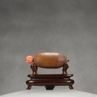 O2 A natural acorn snuff bottle