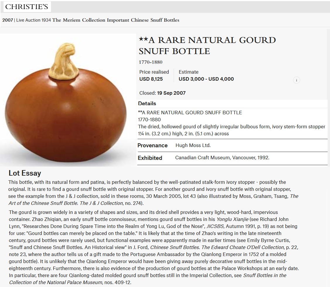 O4 A natural round gourd snuff bottle - immagine 10