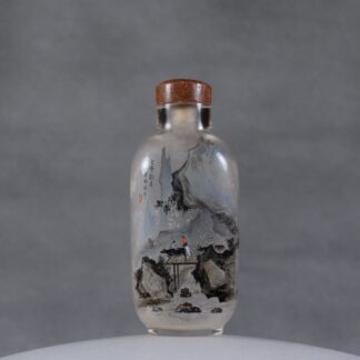 IP21 A “Herd crossing the bridge” snuff bottle, Suo Zhenhai
