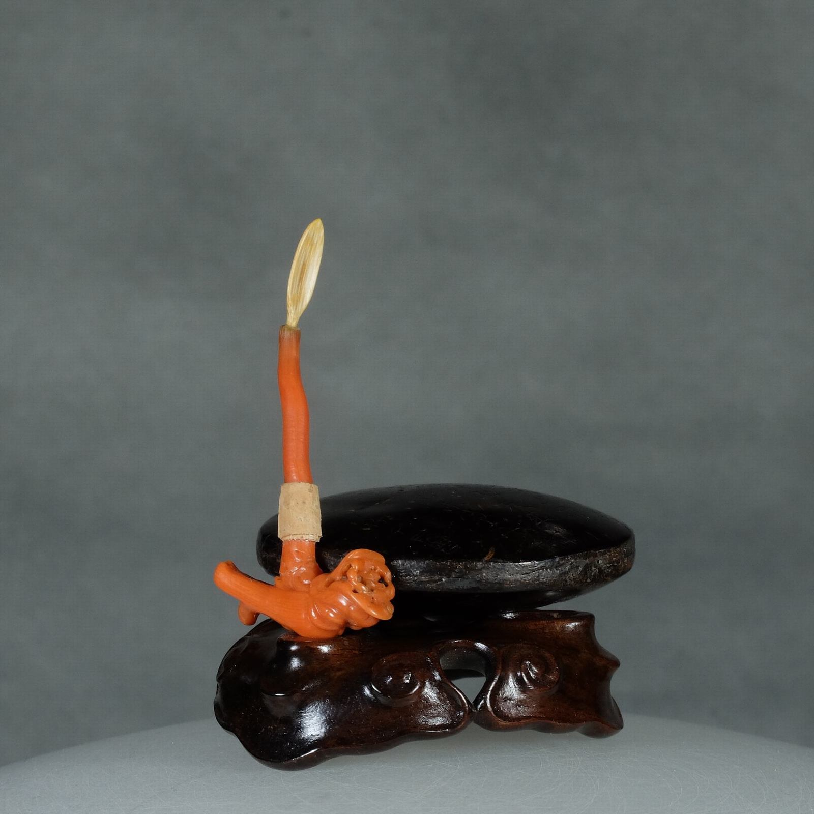 Scholar Ode To West Coconut Shell Snuff Bottle O10 11