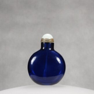 Sapphire Blue Glass Snuff Bottle Imperial G3 1
